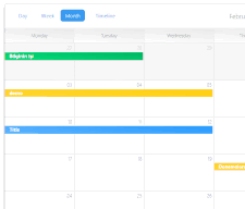 Wremia visual scheduler, Calender, Timeline
